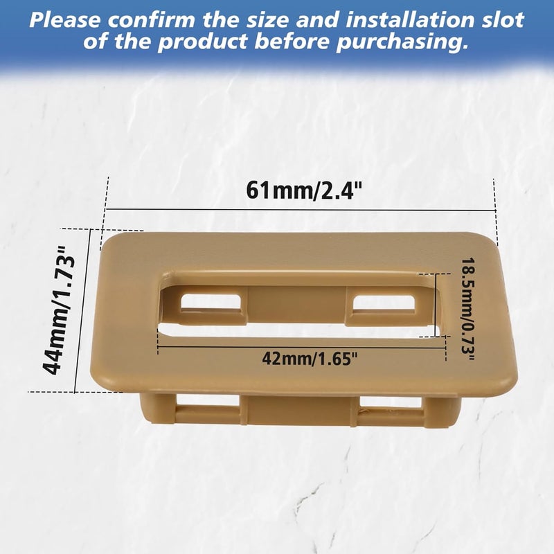 OICCTBF Rear Power Window Switch Trim Repair Fix,Driver Passenger Side Window Repair Button Cap Cover Replace for Escalade for Avalanche for Silverado for Tahoe for Sierra for Yukon 2000-2002（Beige） - Image 5